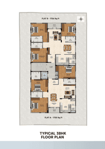 Project Image of 1726.0 - 1755.0 Sq.ft 3 BHK Apartment for buy in Salma SNKP Illam