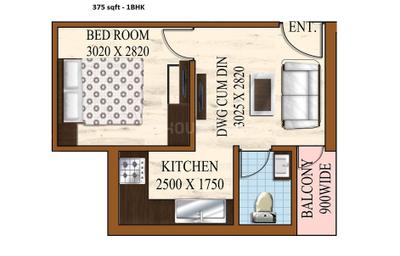 Project Image of 255.0 - 965.0 Sq.ft 1 RK Apartment for buy in Larica Garden Residence