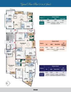 Project Image of 1629.0 - 2160.0 Sq.ft 3 BHK Apartment for buy in Soobha Mansion