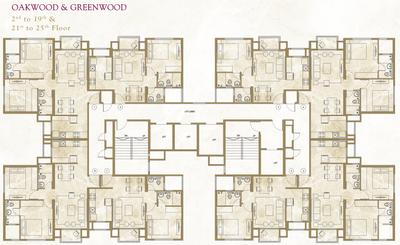 Project Image of 445.0 - 642.0 Sq.ft 1 BHK Apartment for buy in Hiranandani Kalyan Bldg A Oakwood Bldg B Bridgewood Bldg C Greenwood