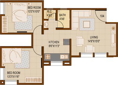 Project Image of 270.0 - 1078.0 Sq.ft 1 RK Apartment for buy in SG Rainbow