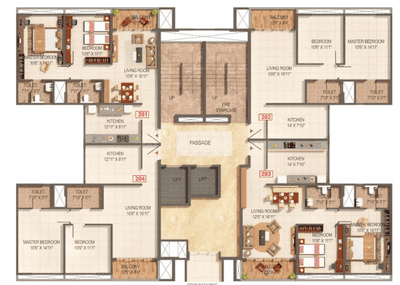 Project Image of 638.3 - 981.67 Sq.ft 2 BHK Apartment for buy in Kumar Palmspring Towers