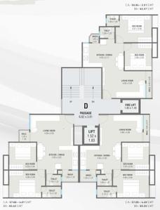 Project Image of 602.13 - 620.65 Sq.ft 2 BHK Apartment for buy in Satyam Nathdwar Dreams C And D