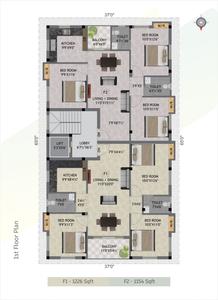 Project Image of 542.0 - 1266.0 Sq.ft 1 BHK Apartment for buy in Keerthi Sai Paadham Flats