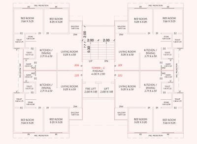 Project Image of 583.83 - 595.78 Sq.ft 2 BHK Apartment for buy in Zillion Sanskrut