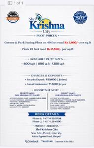 Project Image of 600.0 - 1200.0 Sq.ft Residential Plot Plot for buy in Shri Krishna City