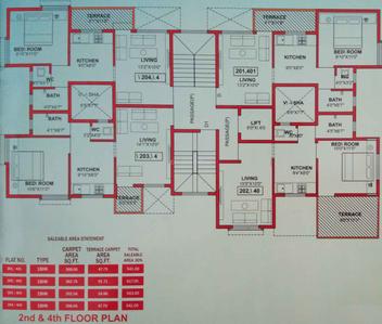 Project Image of 524.0 - 574.0 Sq.ft 1 BHK Apartment for buy in Amar Om Sai Residency