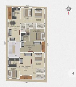 Green Sai Guru Sai Guru Cluster Plan from 1st to 2nd Floor 1