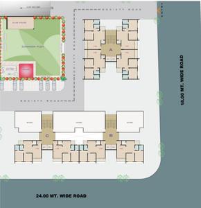 Project Image of 1485.0 - 1575.0 Sq.ft 2 BHK Apartment for buy in Shree Krishna Bansari Platinum
