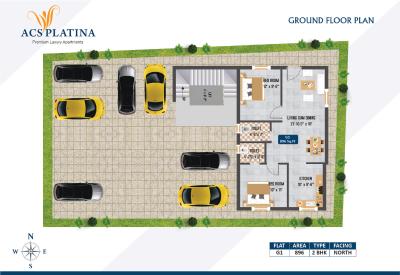 Project Image of 720.0 - 1211.0 Sq.ft 2 BHK Apartment for buy in ACS Platina