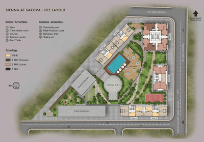 Project Image of 402.68 - 561.45 Sq.ft 1 BHK Apartment for buy in SD Siennaa Wing E