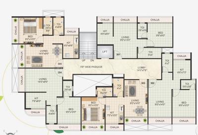 Project Image of 655.0 - 695.0 Sq.ft 1 BHK Apartment for buy in Dadan Elanza