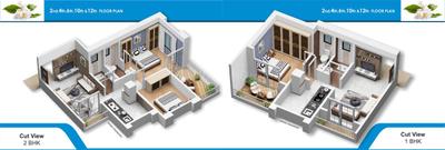 Project Image of 445.0 - 671.0 Sq.ft 2 BHK Apartment for buy in Royal Galaxy Flora Phase II