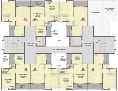 Project Image of 447.0 - 649.0 Sq.ft 1 BHK Apartment for buy in Kohinoor Abhimaan Homes Phase 3
