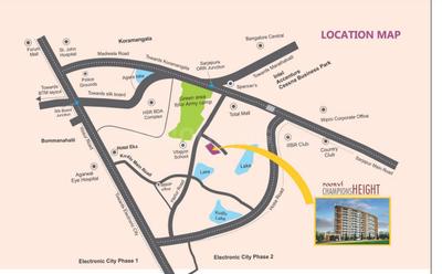 Project Image of 1171.0 - 1541.0 Sq.ft 2 BHK Apartment for buy in Poorvi Champions Height