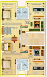 Project Image of 830.0 - 887.0 Sq.ft 2 BHK Apartment for buy in DPR Katyayani Villa 1 and 2