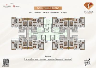 Project Image of 798.0 - 1717.0 Sq.ft 2 BHK Apartment for buy in F Premium