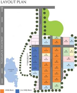 Project Image of 975.0 - 1024.94 Sq.ft 2 BHK Apartment for buy in Tulasi Lake Front Block 19
