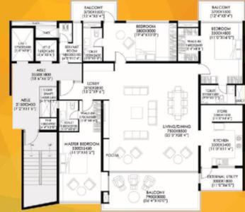 Project Image of 2561.0 - 2947.0 Sq.ft 3 BHK Apartment for buy in Dr K Balaraman Krsna Laburnum