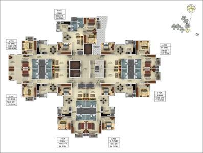 Project Image of 950.0 - 1740.0 Sq.ft 2 BHK Apartment for buy in Mantri Webcity