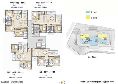 Project Image of 1322.0 - 1764.0 Sq.ft 2 BHK Apartment for buy in Fortius Waterscape