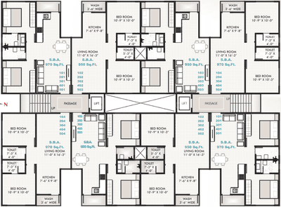 Project Image of 950.0 - 2140.0 Sq.ft 2 BHK Apartment for buy in Akshar Amrut