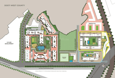 Project Image of 292.0 - 431.0 Sq.ft 1 RK Apartment for buy in Dosti West County Dosti Nest Phase 1