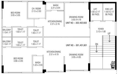 Project Image of 396.54 - 1368.85 Sq.ft 1 BHK Apartment for buy in Om Eminence 14