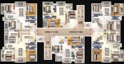 Project Image of 1505.0 - 1826.0 Sq.ft 3 BHK Apartment for buy in Waystone Tigga Enclave
