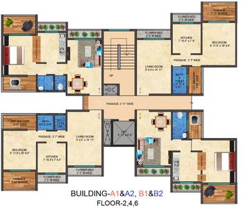 Project Image of 483.0 - 656.0 Sq.ft 1 BHK Apartment for buy in Gupta Builders and Developers Sai Orchid