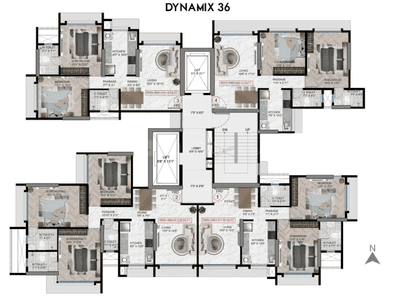 Project Image of 630.12 - 873.39 Sq.ft 2 BHK Apartment for buy in Nakasha Dynamix 36