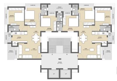 Project Image of 561.23 - 837.97 Sq.ft 2 BHK Apartment for buy in Shreenathji Apple Greens