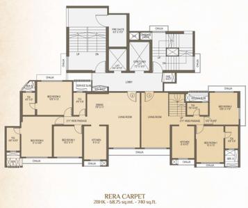 Project Image of 743.0 - 1039.0 Sq.ft 2 BHK Apartment for buy in J P Jeevan Heights