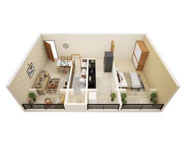 Project Image of 530.0 - 840.0 Sq.ft 1 BHK Apartment for buy in Codename Metro Skyline