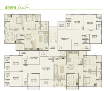 Project Image of 1530.0 - 1746.0 Sq.ft 2 BHK Apartment for buy in Bhakti Enclave