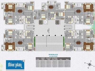 Project Image of 1005.0 - 1428.0 Sq.ft 2 BHK Apartment for buy in Sun Syndicate Palace