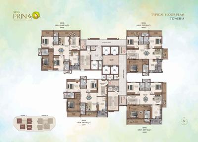 Project Image of 2466.0 - 2577.0 Sq.ft 3 BHK Apartment for buy in SDG Prinia