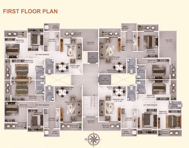 Project Image of 1130.0 - 1378.0 Sq.ft 2 BHK Apartment for buy in Arsh Glory