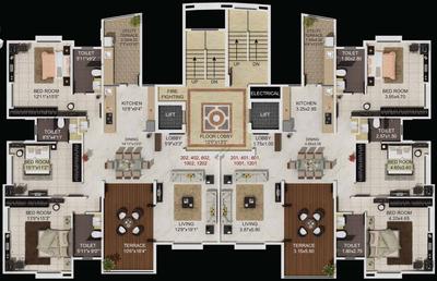 Project Image of 1155.0 - 2162.0 Sq.ft 3 BHK Apartment for buy in Ambiience Greendale Wing D