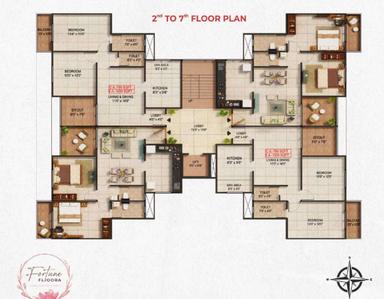 Project Image of 769.0 - 828.0 Sq.ft 2 BHK Apartment for buy in Pratideep Fortune Flora