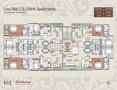 Project Image of 800.0 - 2492.0 Sq.ft 2 BHK Apartment for buy in SS Infinitus Apartments