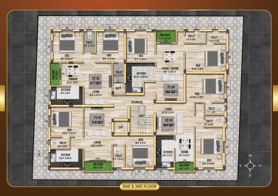 Project Image of 874.0 - 1113.0 Sq.ft 2 BHK Apartment for buy in GK Tharun Enclave