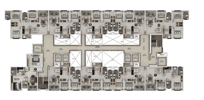 Project Image of 692.0 - 925.7 Sq.ft 2 BHK Apartment for buy in Ganga Asmi