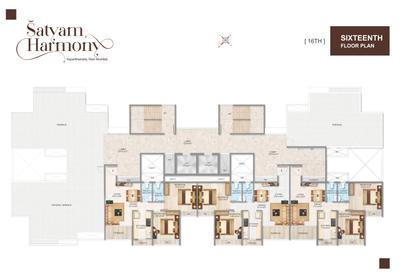Project Image of 413.0 - 496.0 Sq.ft 2 BHK Apartment for buy in Satyam Harmony