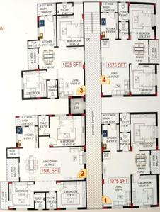 Fortune PSLR Shikhara PSLR Shikhara Cluster Plan For Typical Floor PLAN 1