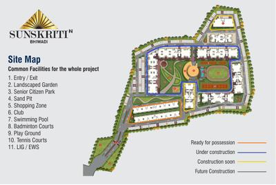 Project Image of 653.0 - 1099.0 Sq.ft 1 BHK Apartment for buy in Sunskriti II