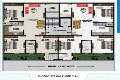 Project Image of 1650 Sq.ft 3 BHK Apartment / Flat for sale in Noida Extension for Rs. 6351000