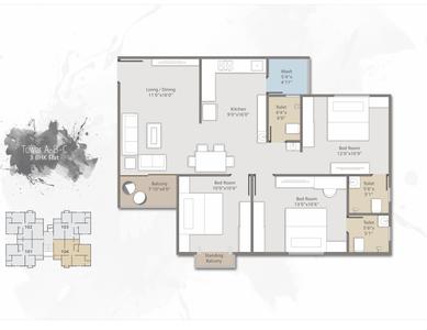 Project Image of 699.98 - 999.97 Sq.ft 2 BHK Apartment for buy in Sudhapati Aarya Elite