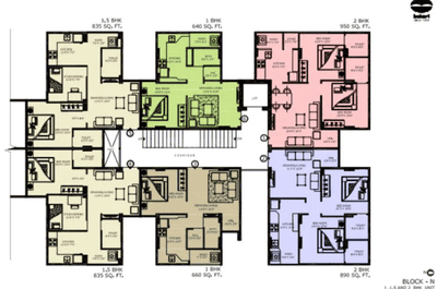 Project Image of 640.0 - 990.0 Sq.ft 1 BHK Apartment for buy in Bakeri Swareet Apartments
