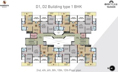 Project Image of 351.0 - 495.0 Sq.ft 1 BHK Apartment for buy in Namrata Ecocity 2